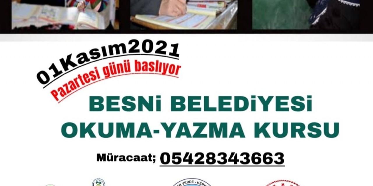 Besni Belediyesi Yetişkinlere Okuma Yazma Kursu Açtı