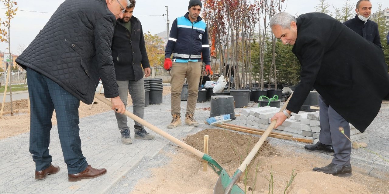 Başkan Güder Gül Fidanı Dikti