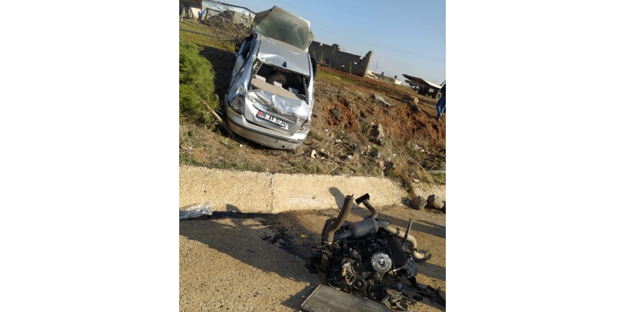 Diyarbakır’da Otomobil Yol Kenarına Uçtu: 2 Yaralı