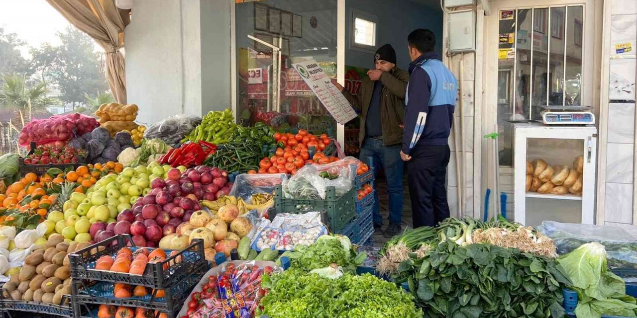 Araban’da Zabıtadan Etiket Denetimi