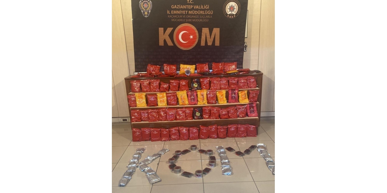 Gaziantep’te 88 Kilogram Kaçak Nargile Tütünü Ele Geçirildi
