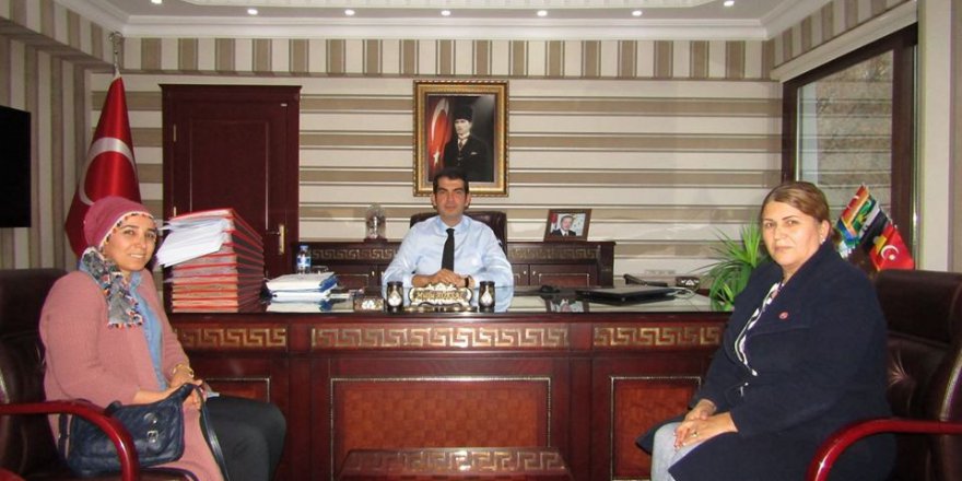 Mhp’li Başkan Asiye Bulundu, Kaymakam Köksal’ı Ziyaret Etti