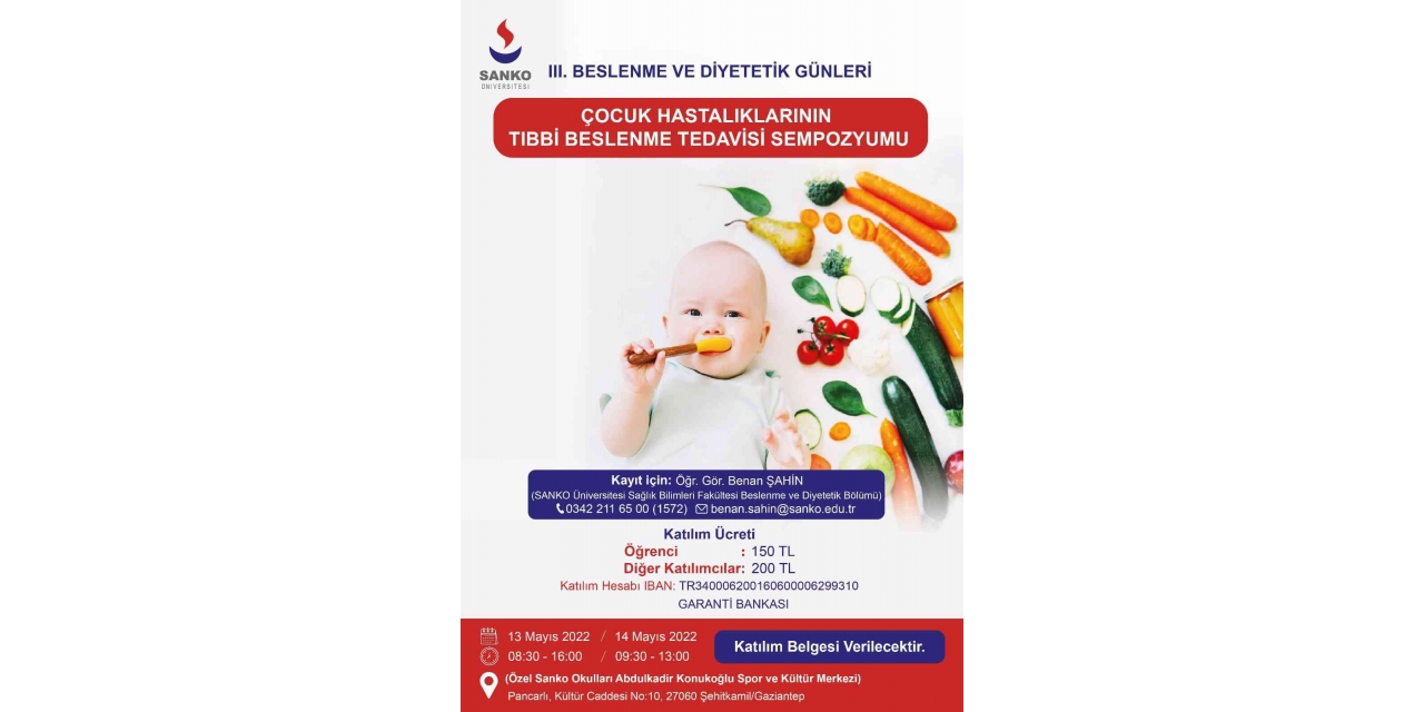 Sanko Üniversitesi Iıı. Beslenme Ve Diyetetik Günleri
