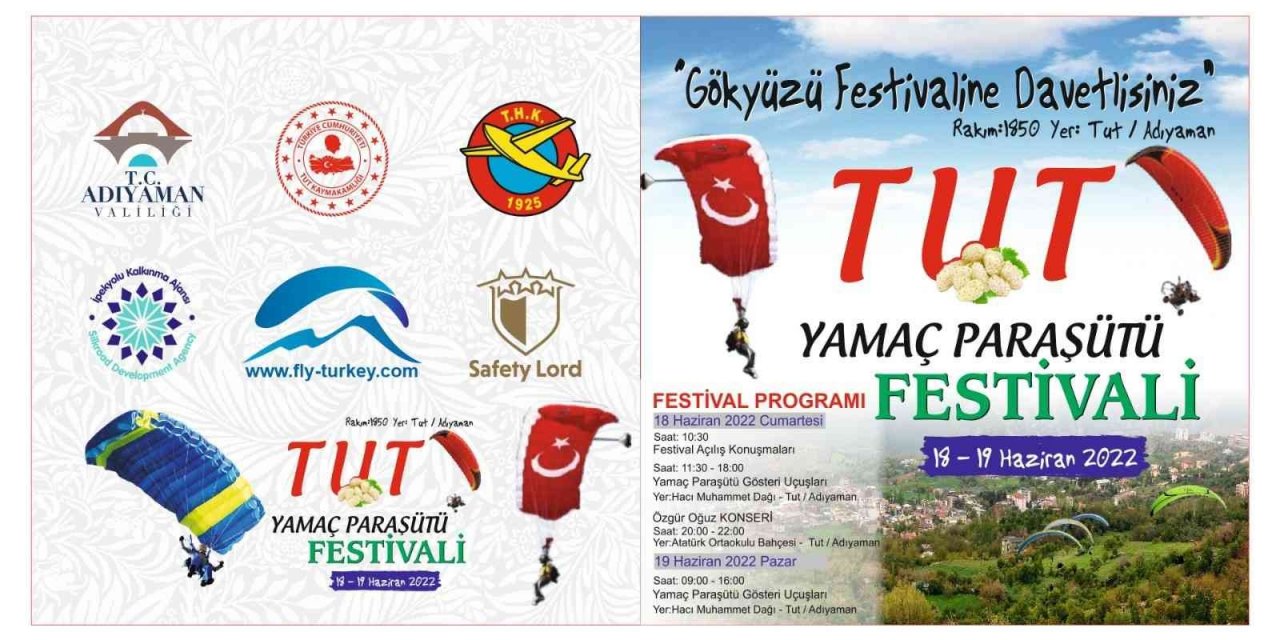 Tut’ta Yamaç Paraşütü Festivali Düzenlenecek