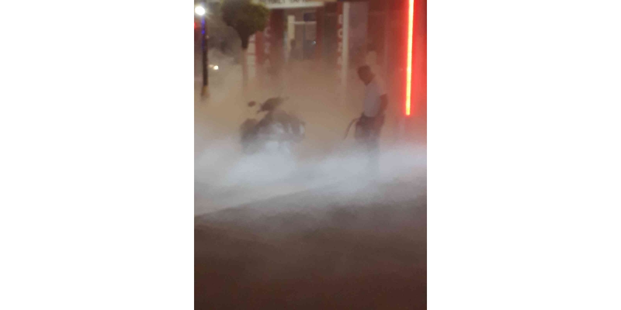 Seyir Halindeki Motosiklet Yandı