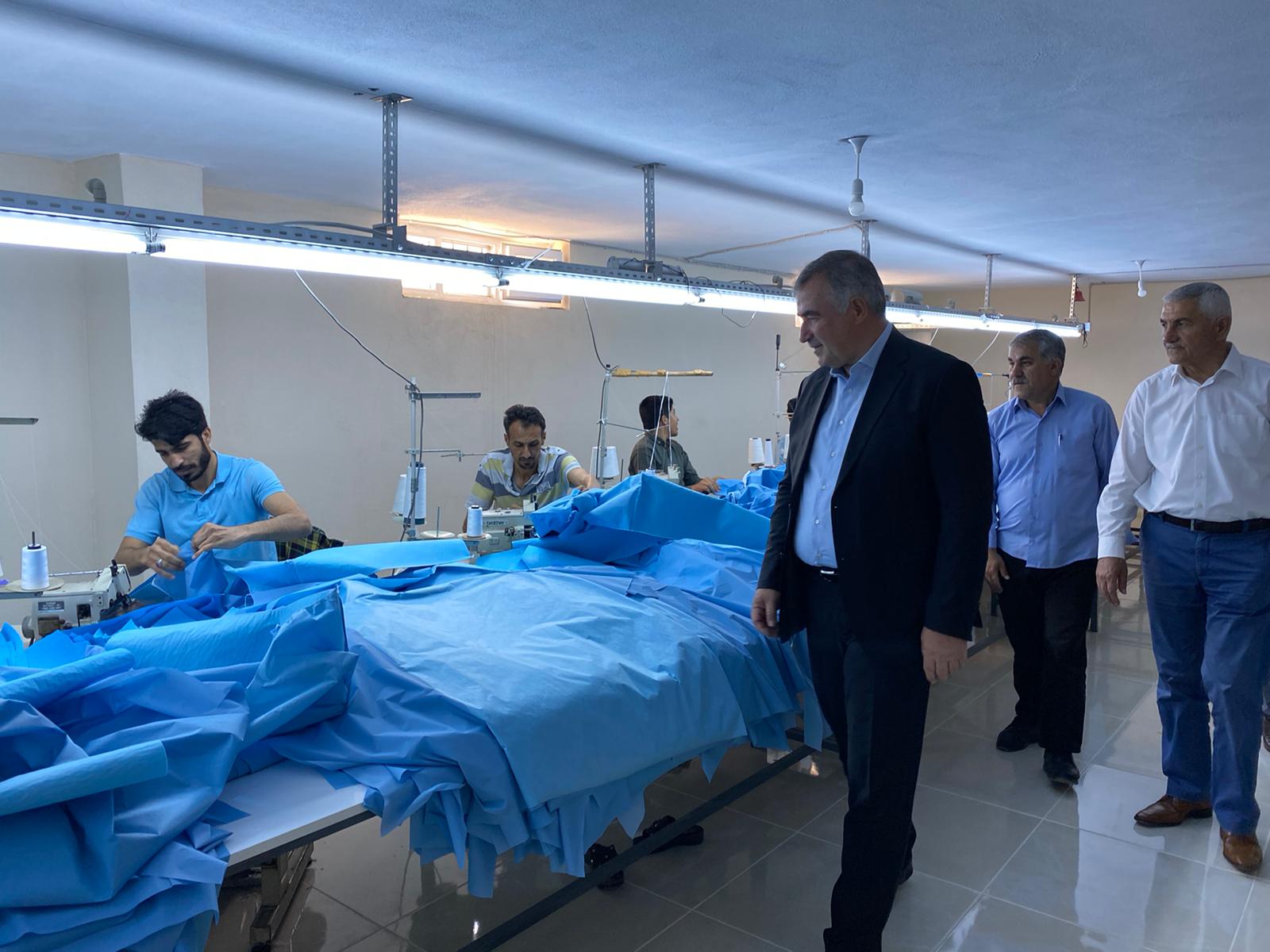 Başkan Turanlı tekstil atölyelerini ziyaret etti