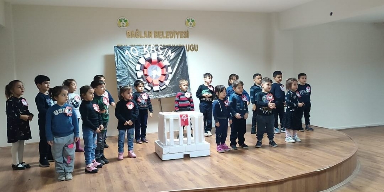 Bağlar Belediyesinin Kurslarında Bulunan Çocuklar Atatürk’ü Şiirlerle Andı