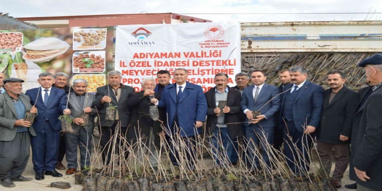 Besni’de Çiftçilere Antep Fıstığı Fidanı Dağıtıldı