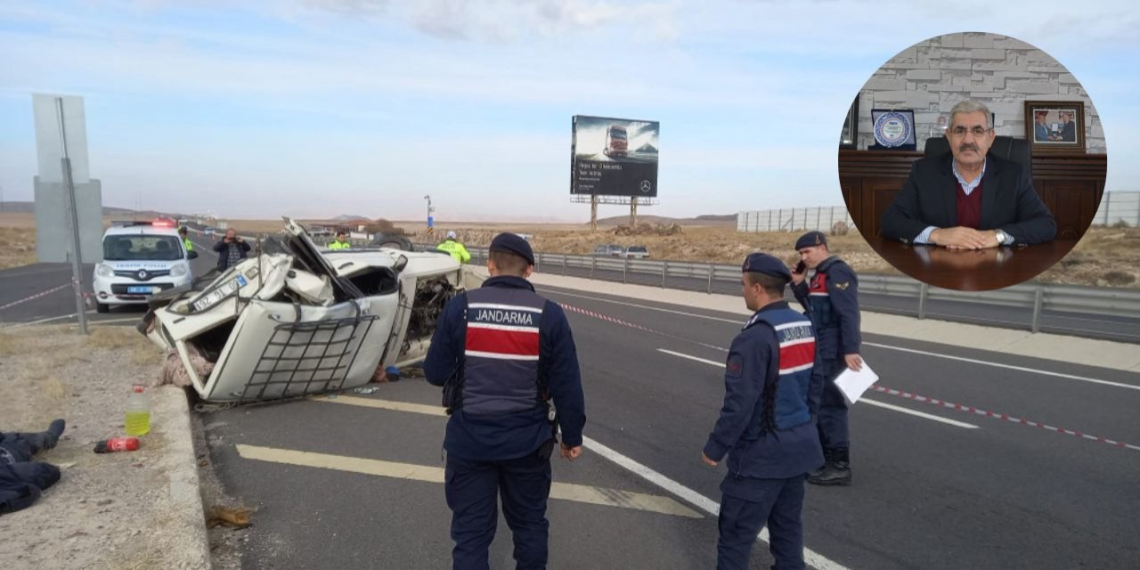 Başkan Çetinkaya Kaza Yaptı. 1 Ölü 3 Yaralı