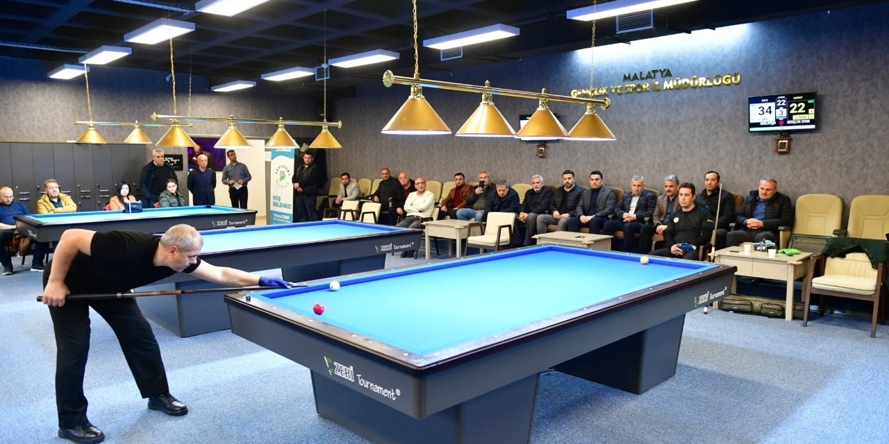Yeşilyurt’ta Bilardo Turnuvası Çekişmeli Geçti