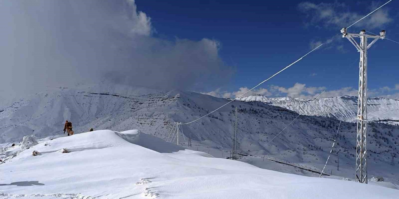 Dicle Elektrik Kışın Zorlu Şartlarında Bakım Çalışmalarına Devam Ediyor