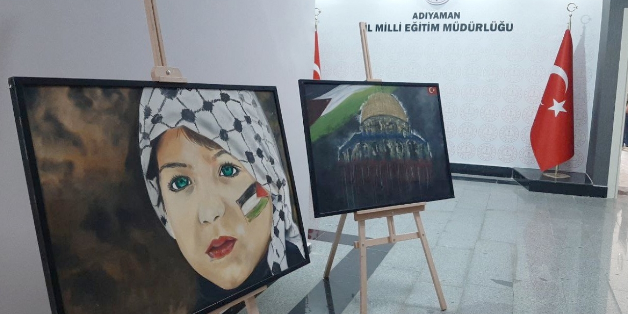 Öğrencilerin Filistin Temalı Eserleri Sergilendi