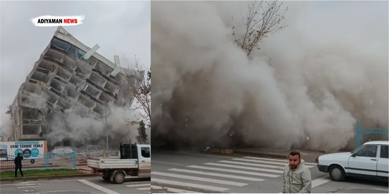 Toz Bulutu Nedeniyle Araçlar Durdu, Yayalar Kaçtı
