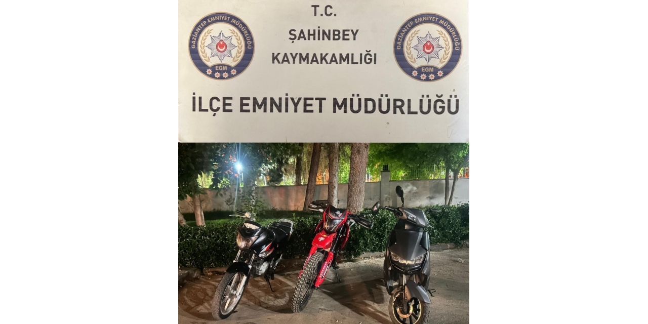 Gaziantep’te 3 Motosiklet Hırsızlığı Şüphelisi Yakalandı