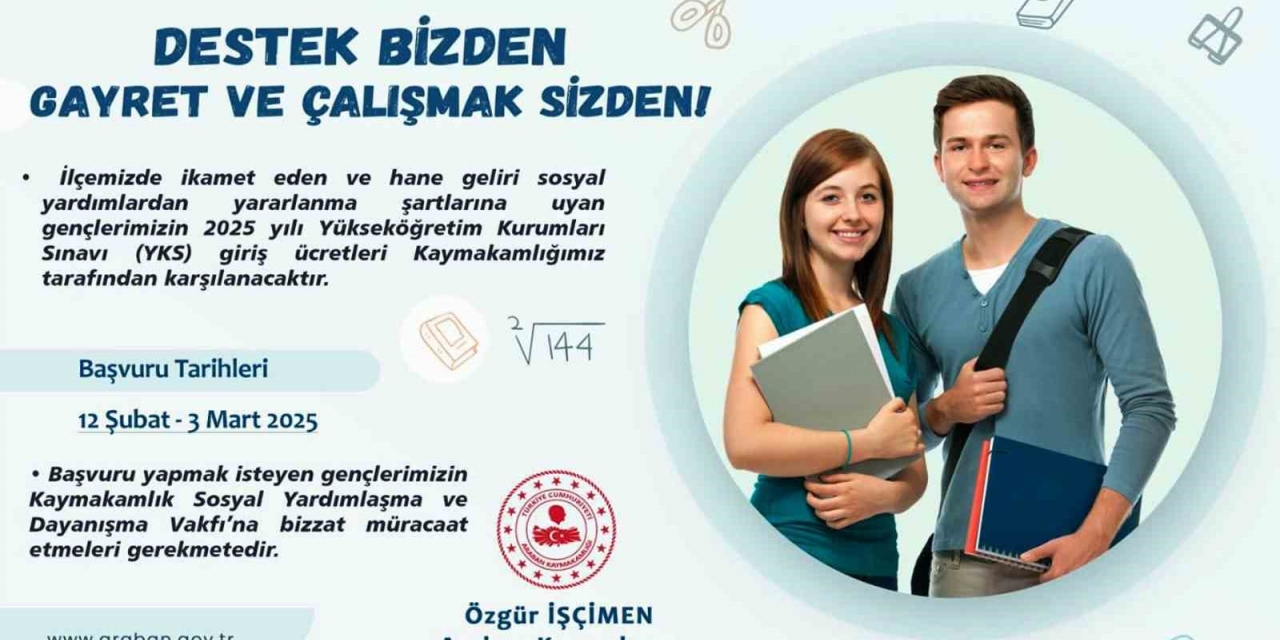Araban’da İhtiyaç Sahibi Öğrencilere Yks Ücreti Desteği