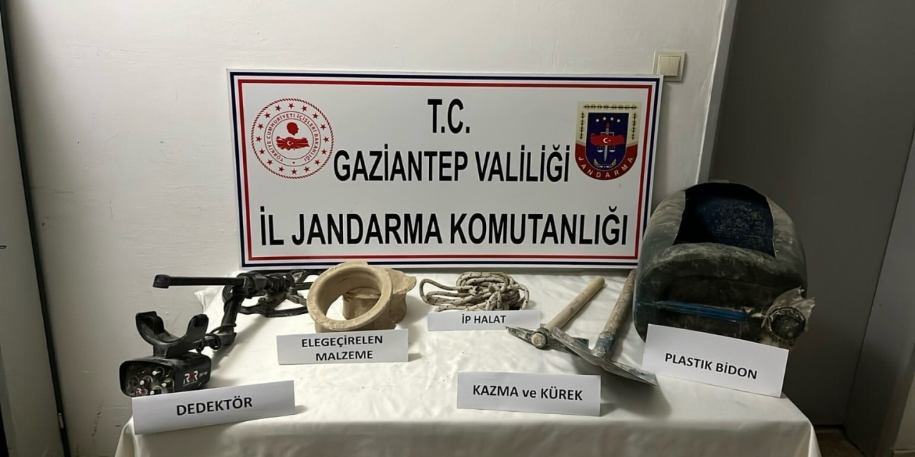 Gaziantep’te Kaçak Kazı Yapan 2 Şahıs Suçüstü Yakalandı