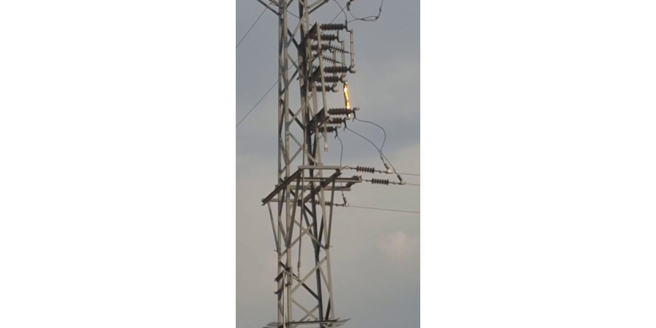 Elektrik Hattında Çıkan Yangın Korkuttu