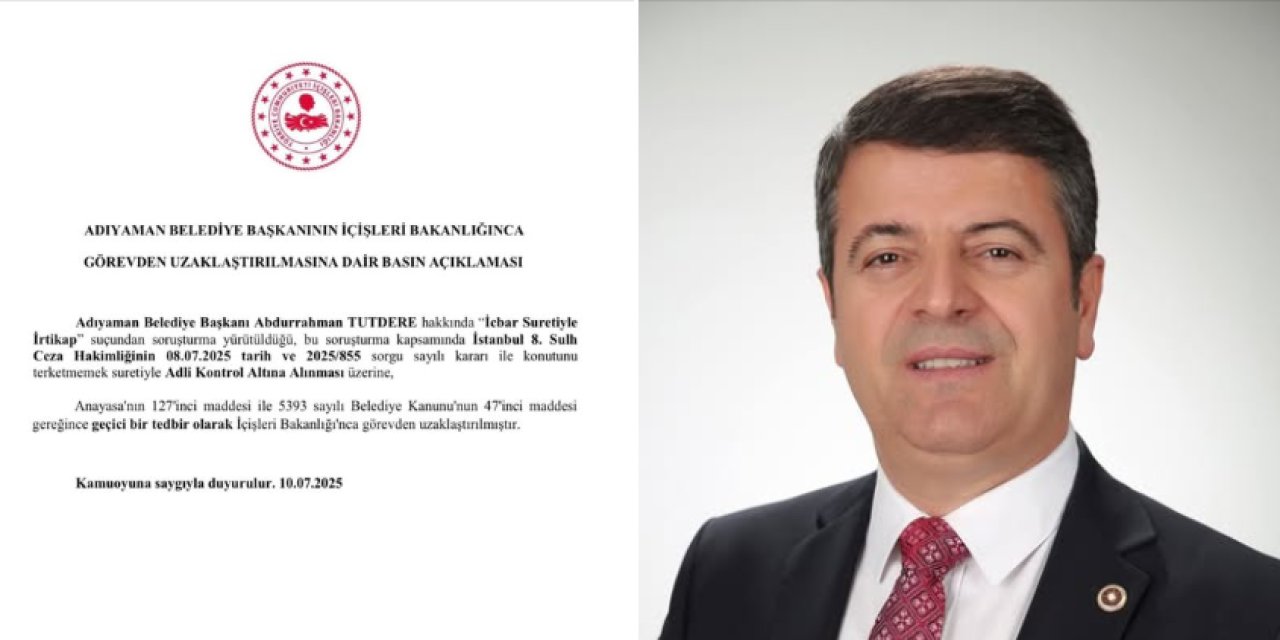 Tutdere Görevinden Uzaklaştırıldı