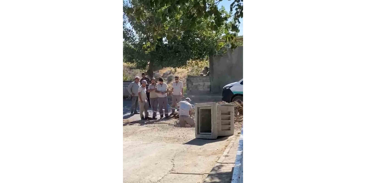 Doğalgaz Borusu Zarar Gördü, Korku Dolu Anlar Yaşandı