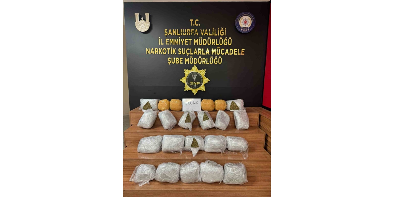 Şanlıurfa’da 25 Kilogram Uyuşturucu Ele Geçirildi
