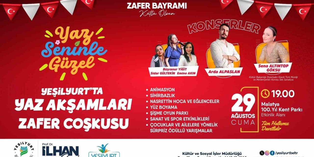 Zafer Bayramı Yeşilyurt’ta Renkli Etkinliklerle Kutlanacak
