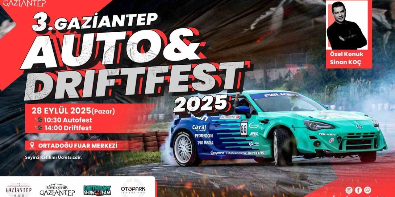 Gaziantep’te Auto Ve Drift Fest 2025 Heyecanı Başlıyor