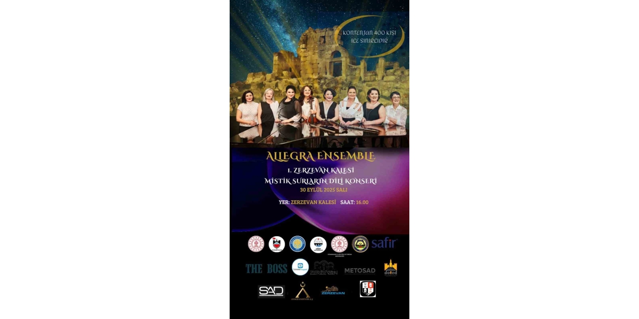 Allegra Ensemble, Zerzevan Kalesinde Konser Verecek
