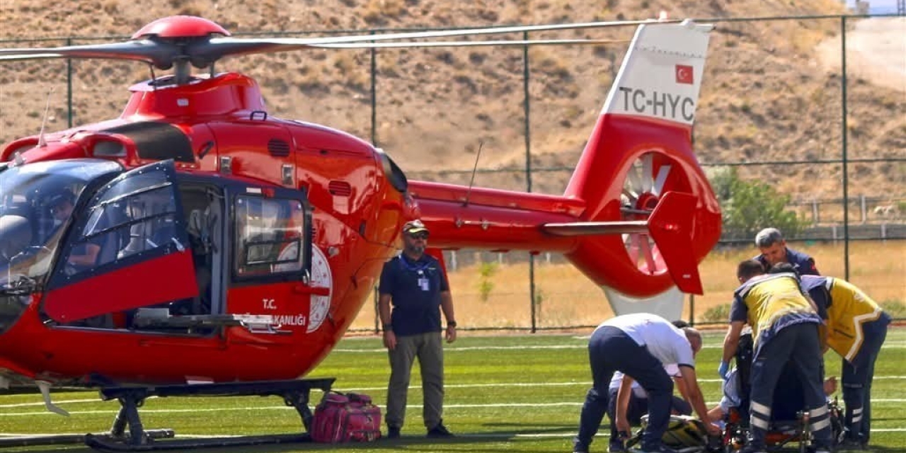 100 Kilometre Uzaklıktaki Hastaya Hava Ambulansı Ulaştı