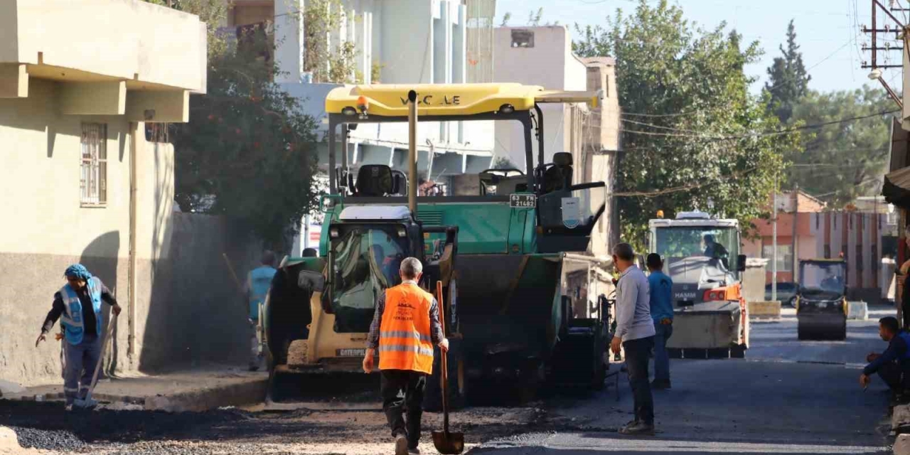 Büyükşehir’den Ceylanpınar’daki Yolda Asfalt Çalışması
