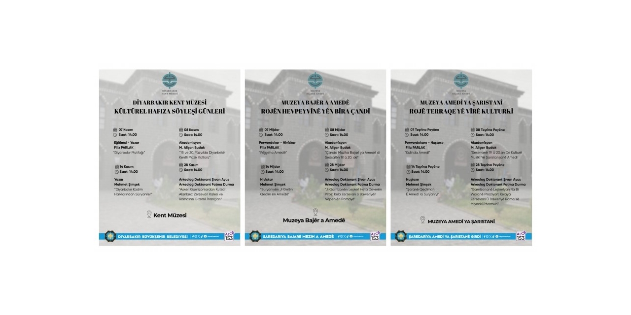 Kent Müzesinde ’kültürel Hafıza Söyleşileri’ Gerçekleştirilecek