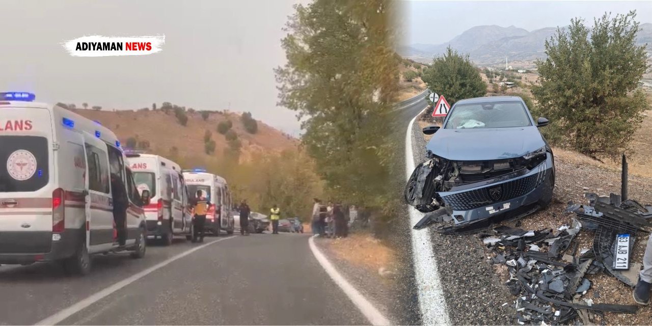 Kahta'da 2 Otomobil Çarpıştı: 10 Yaralı