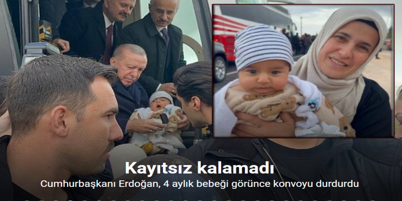 Cumhurbaşkanı Erdoğan, 4 Aylık Bebeği Görünce Konvoyu Durdurdu