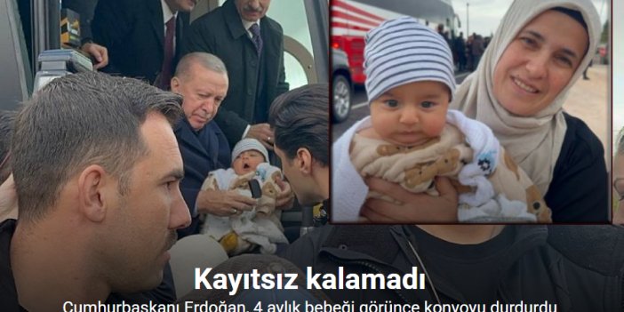 Cumhurbaşkanı Erdoğan, 4 Aylık Bebeği Görünce Konvoyu Durdurdu