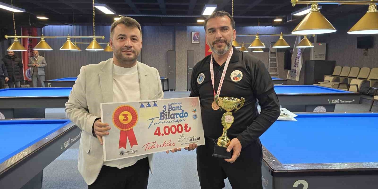 Battalgazi’de 3 Bant Bilardo Turnuvası Sona Erdi