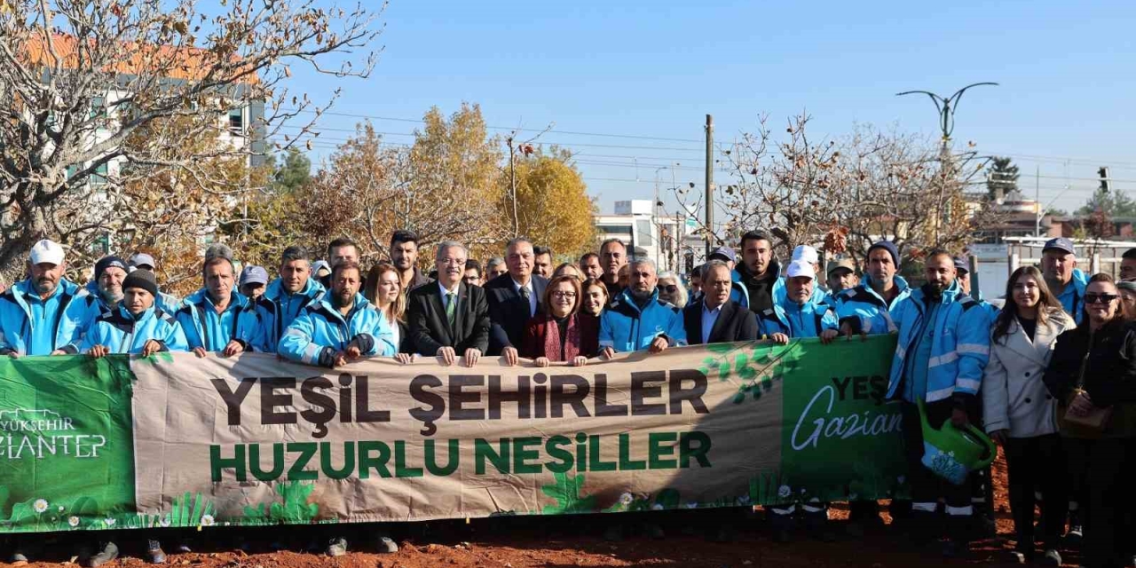 Gaziantep Büyükşehir’in Yeşilantep Projesi İle Şehir Merkezi Ağaçlanıyor