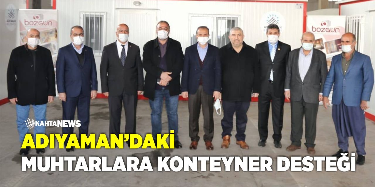 Muhtarlara Konteyner Desteği