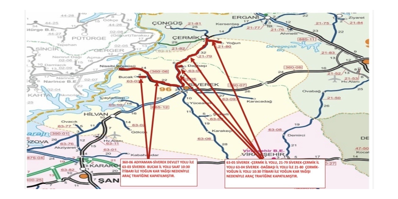 Çermik - Siverek Yolu Ulaşıma Kapandı .