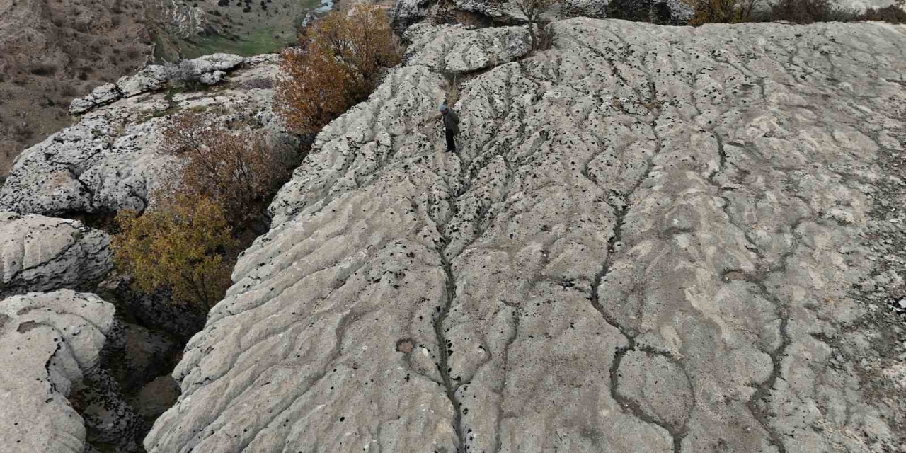 Yaklaşık 20 Bin Yılın Sonunda Kimyasal Yönden Aşınan Taşın Üzerinde Su Kollarının Minyatürü Ortaya Çıktı