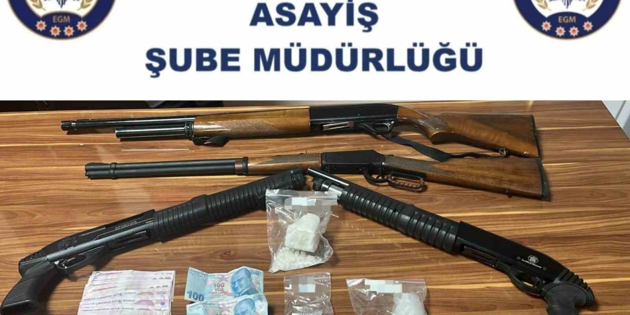 Gaziantep’te 4 Adet Ruhsatsız Tüfek İle Uyuşturucu Madde Ele Geçirildi: 4 Gözaltı