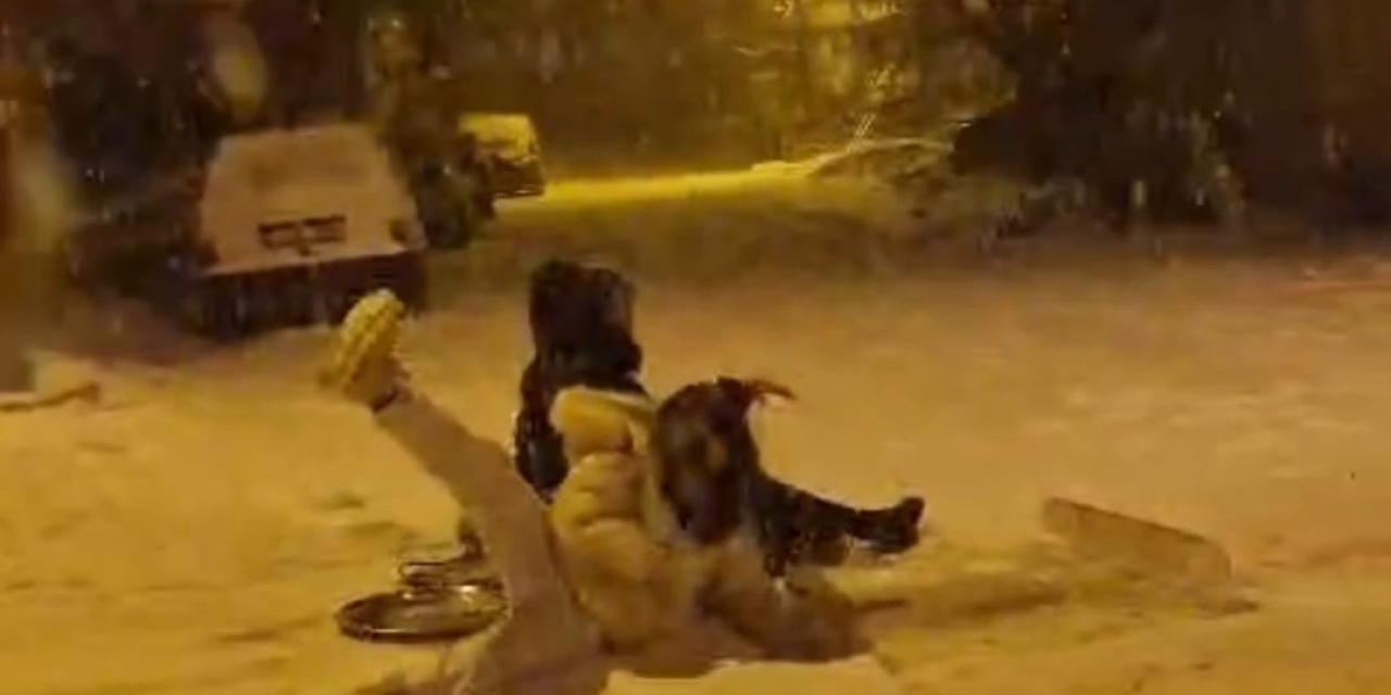 Darende’de Kar Yağışıyla Gelen Eğlence