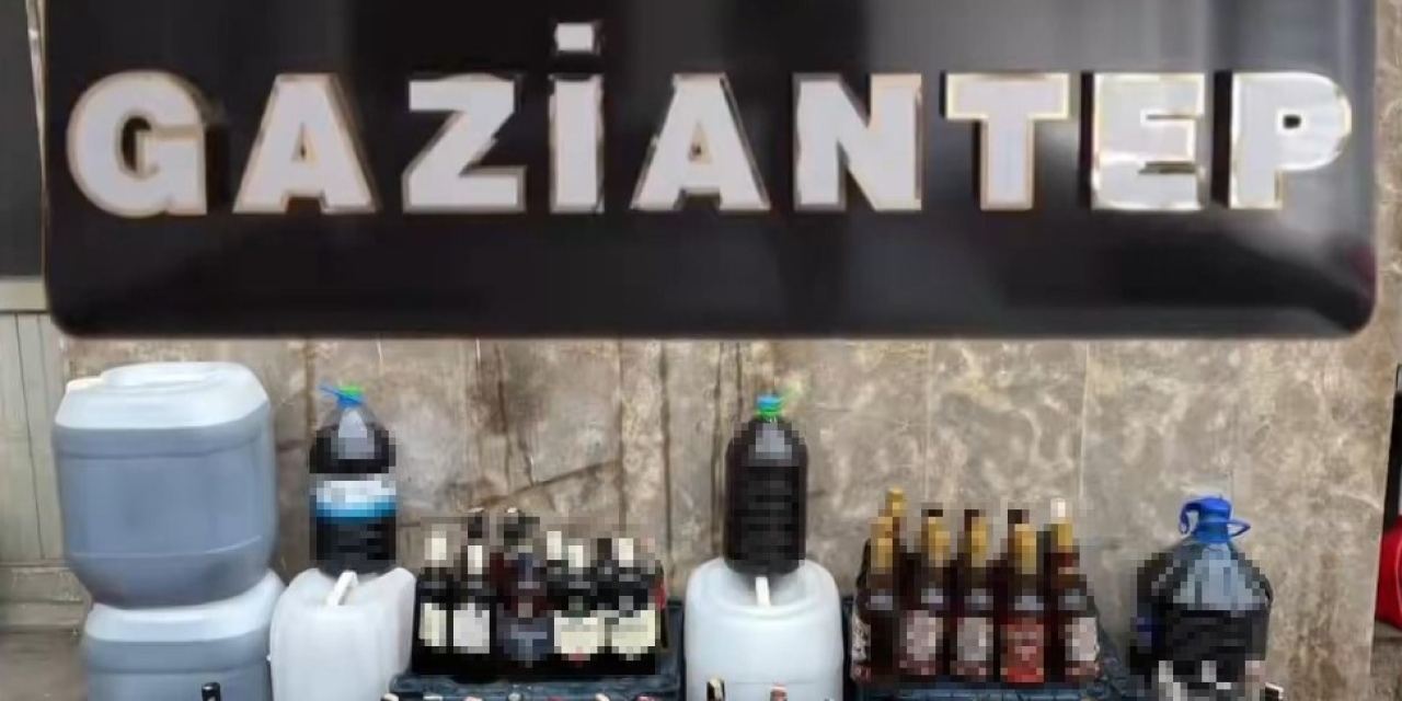 Gaziantep’te Kaçak Alkol Operasyonu: 2 Gözaltı
