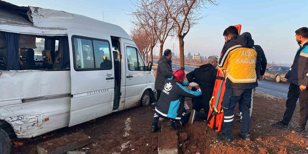 Şanlıurfa’da İşçi Servisi Ağaca Çarptı: 7 Yaralı