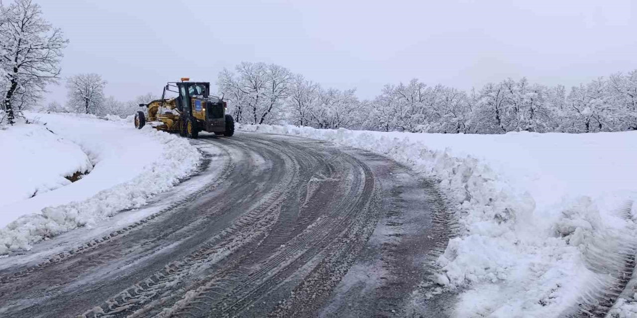 Kulp’ta Kar Nedeni İle Kapanan Yolları Açılıyor