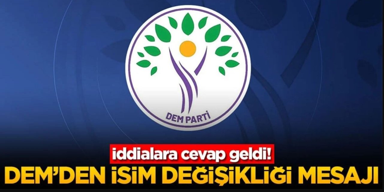DEM Parti, İsmini Değiştiriyor