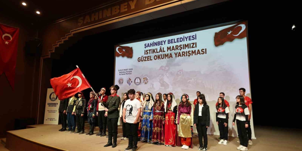 Şahinbeyli Öğrenciler İstiklal Marşını En Güzel Okumak İçin Yarıştı