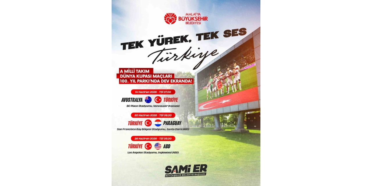 Malatya’da Dünya Kupası Heyecanı Bu Kez Açık Havada Yaşanacak