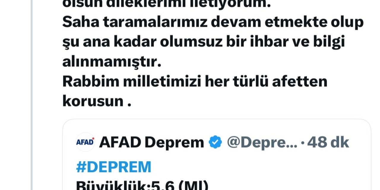 Malatya Valisi Yavuz’dan Deprem Açıklaması