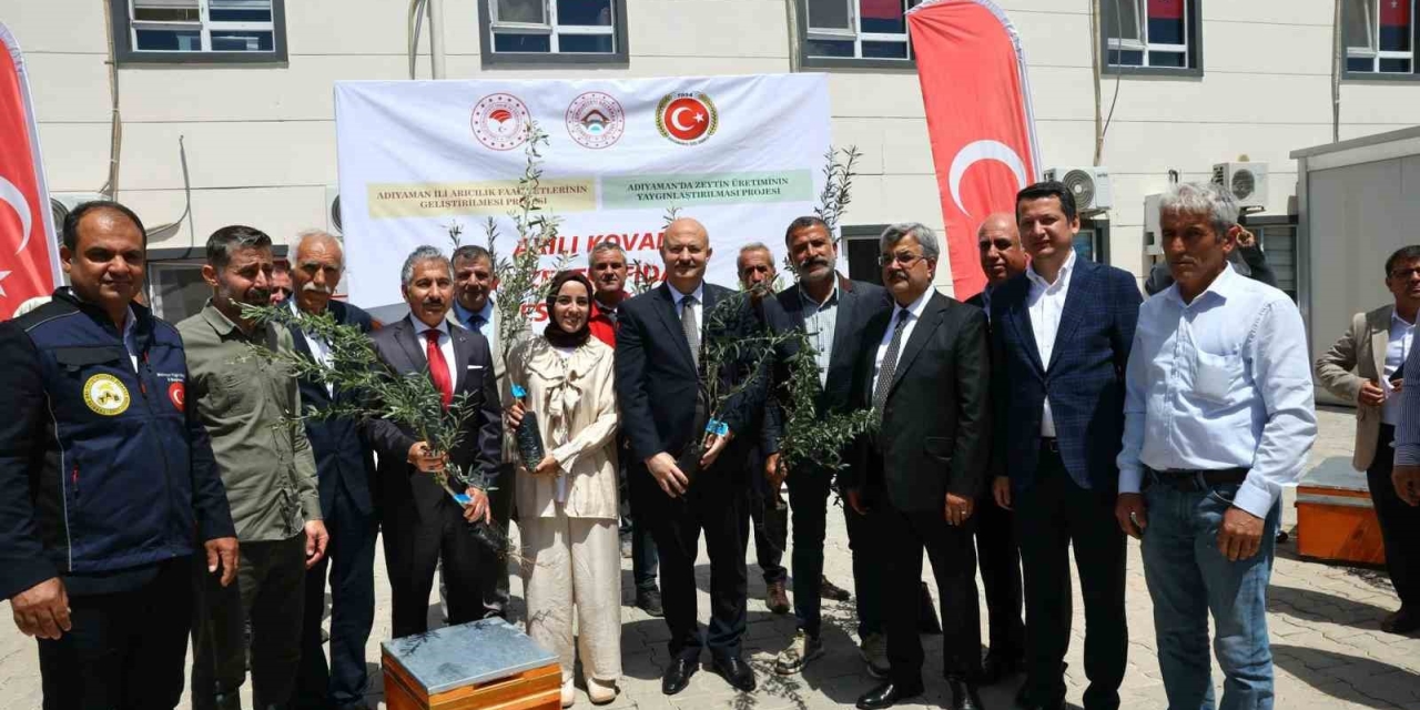 Adıyaman’da Çiftçilere Zeytin Fidanı Ve Arılı Kovan Desteği