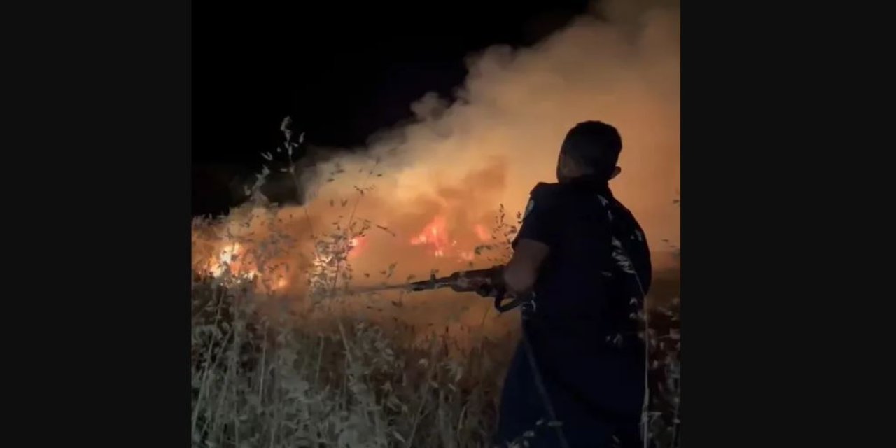 Buğday Tarlasında Korkutan Yangın