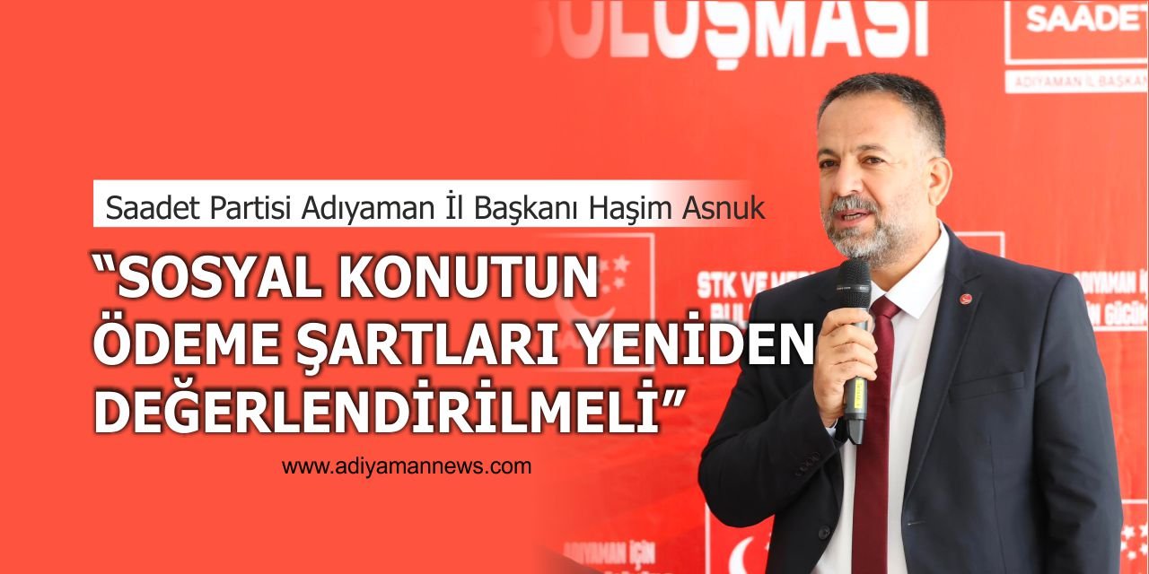 Başkan Asnuk: "Dar gelirliye umut diye borç sunulmamalı"